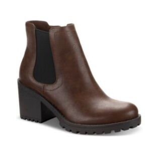 Sun + Stone Brown Ankle Booties